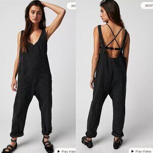 Free People We the Free High Roller denim jumpsuit size Small